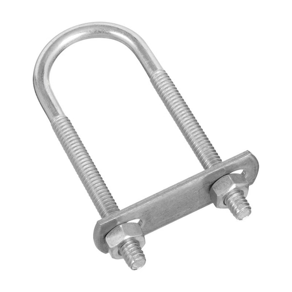 National Hardware Round U-Bolt, 1/4", 1-1/8 in W, 3-1/2 in H, Zinc Plated Stainless Steel N222-109 - main